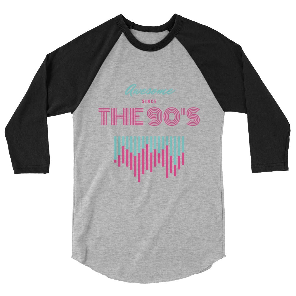 Awesome Since The 90s Women's 3/4 Sleeve Raglan Shirt