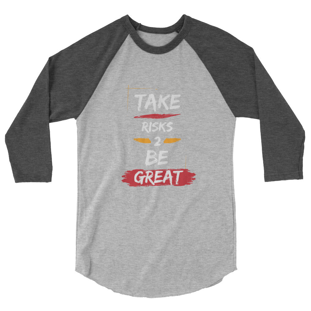 Take Risks Women's 3/4 Sleeve Raglan Shirt