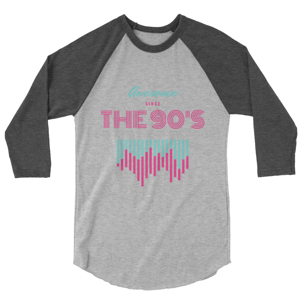 Awesome Since The 90s Women's 3/4 Sleeve Raglan Shirt