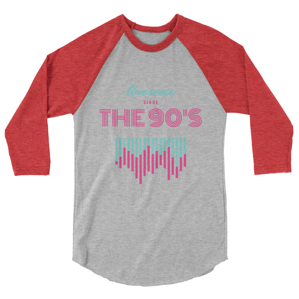 Awesome Since The 90s Women's 3/4 Sleeve Raglan Shirt