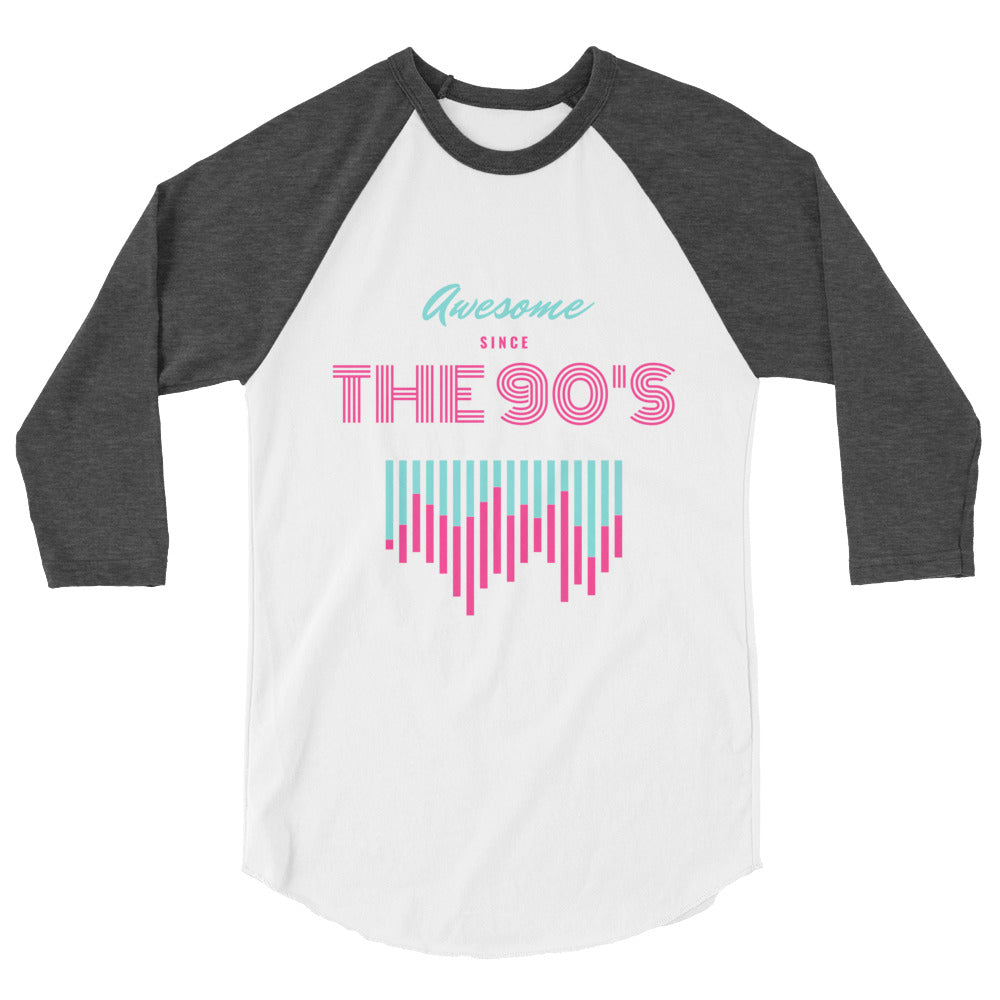 Awesome Since The 90s Women's 3/4 Sleeve Raglan Shirt