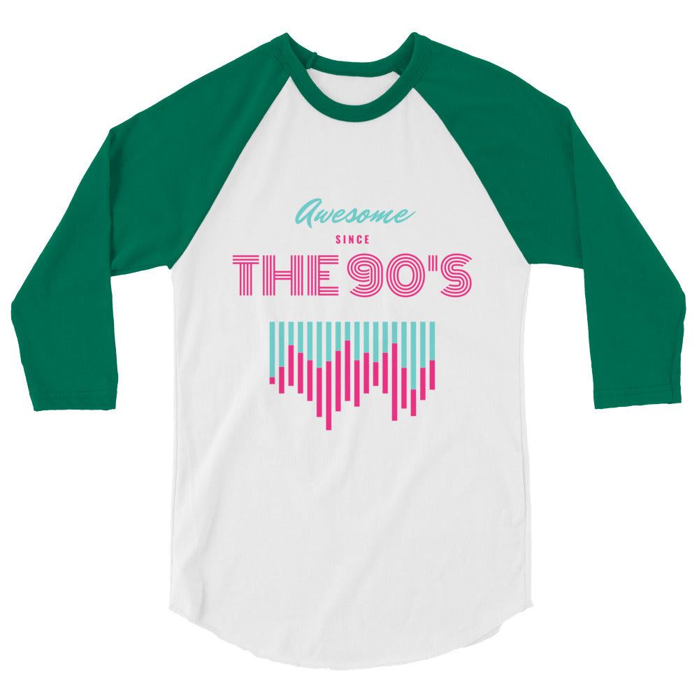 Awesome Since The 90s Women's 3/4 Sleeve Raglan Shirt